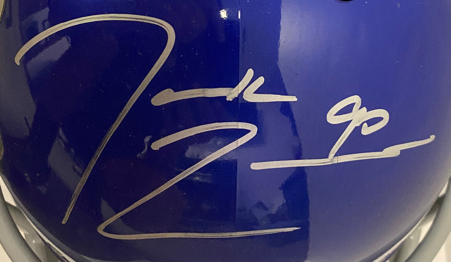DeMarcus Lawrence Signed Boise State Full Size Helmet