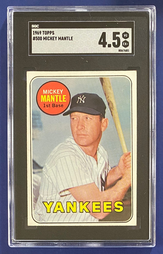 Mickey Mantle 1969 Topps Yellow Letters SGC 4.5