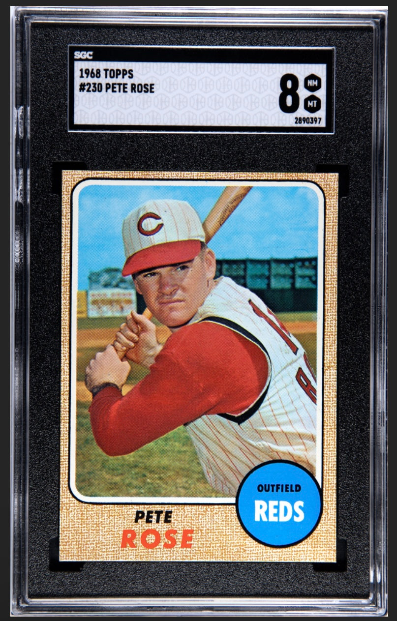 Pete Rose 1968 Topps SGC 8