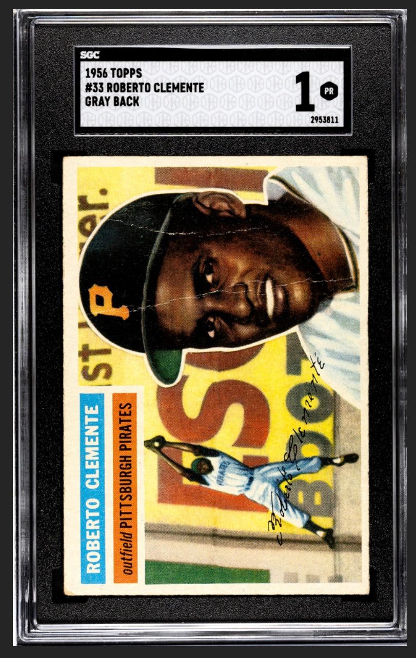 Roberto Clemente 1956 Topps Gray Back SGC 1