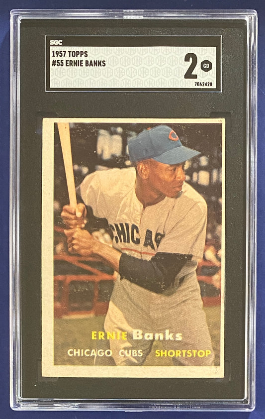 Ernie Banks 1957 Topps SGC 2