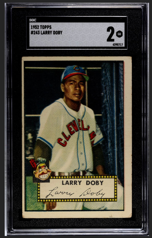 Larry Doby 1952 Topps Red Back SGC 2