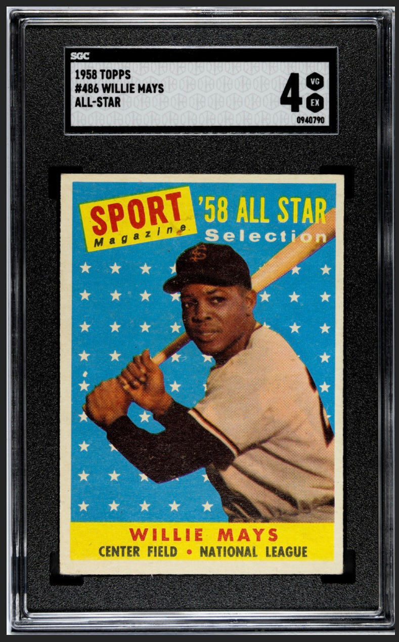 Willie Mays 1958 Topps All Star SGC 4