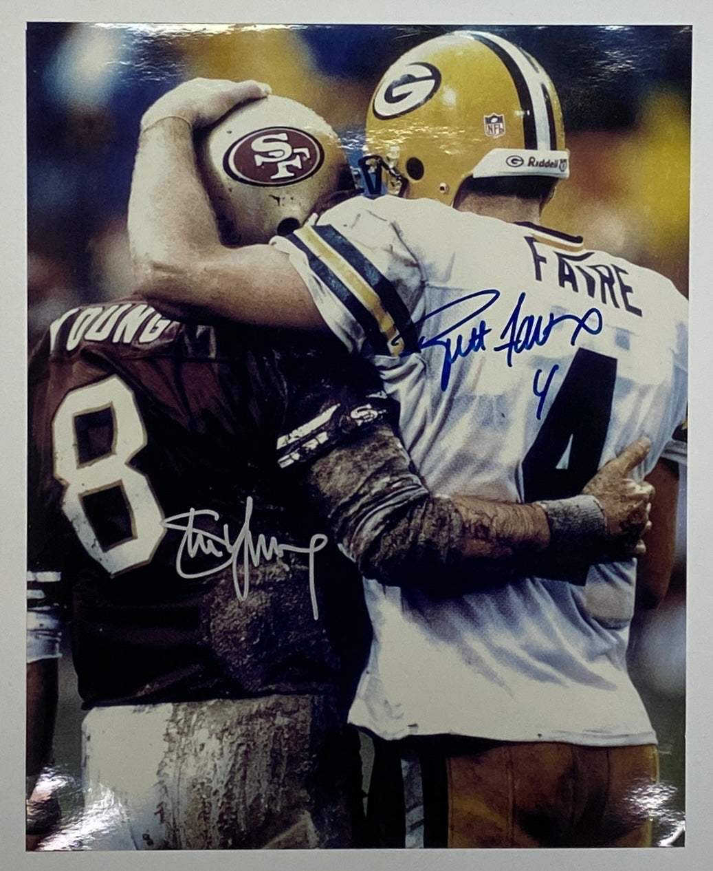 Steve Young and Brett Favre Signed Photo