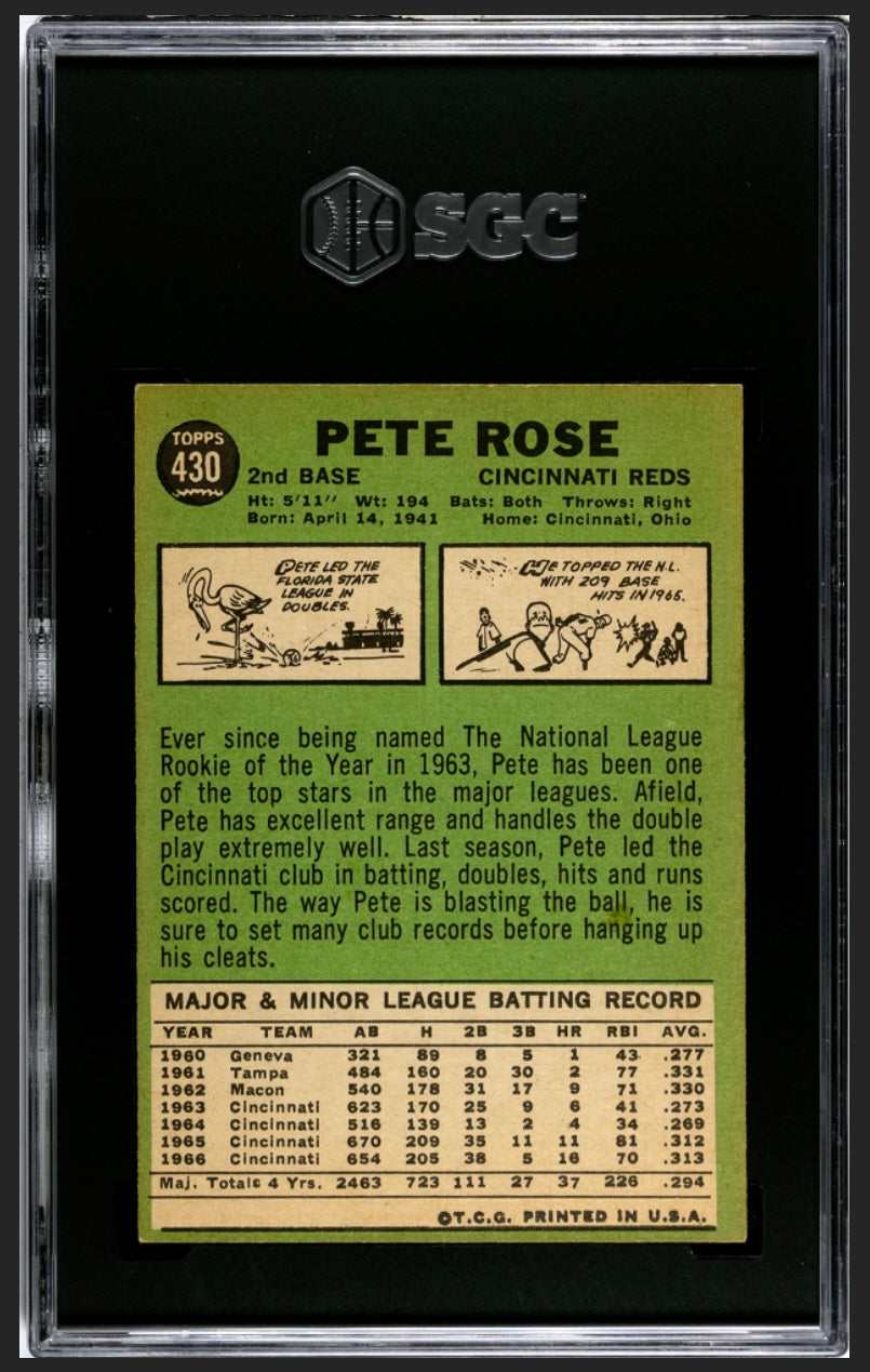 Pete Rose 1967 Topps SGC 5.5