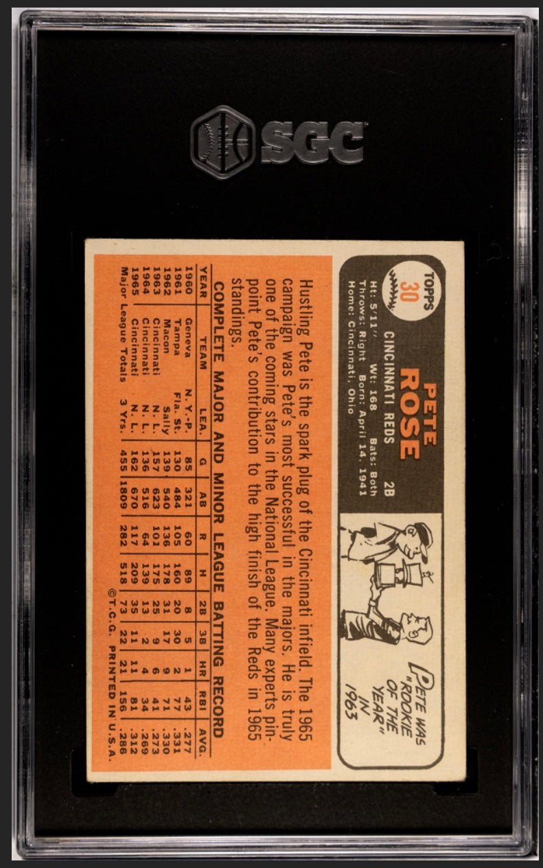 Pete Rose 1966 Topps SGC 5