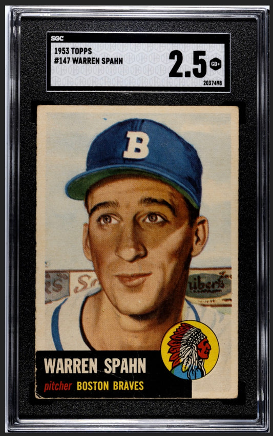 Warren Spahn 1953 Topps SGC 2.5
