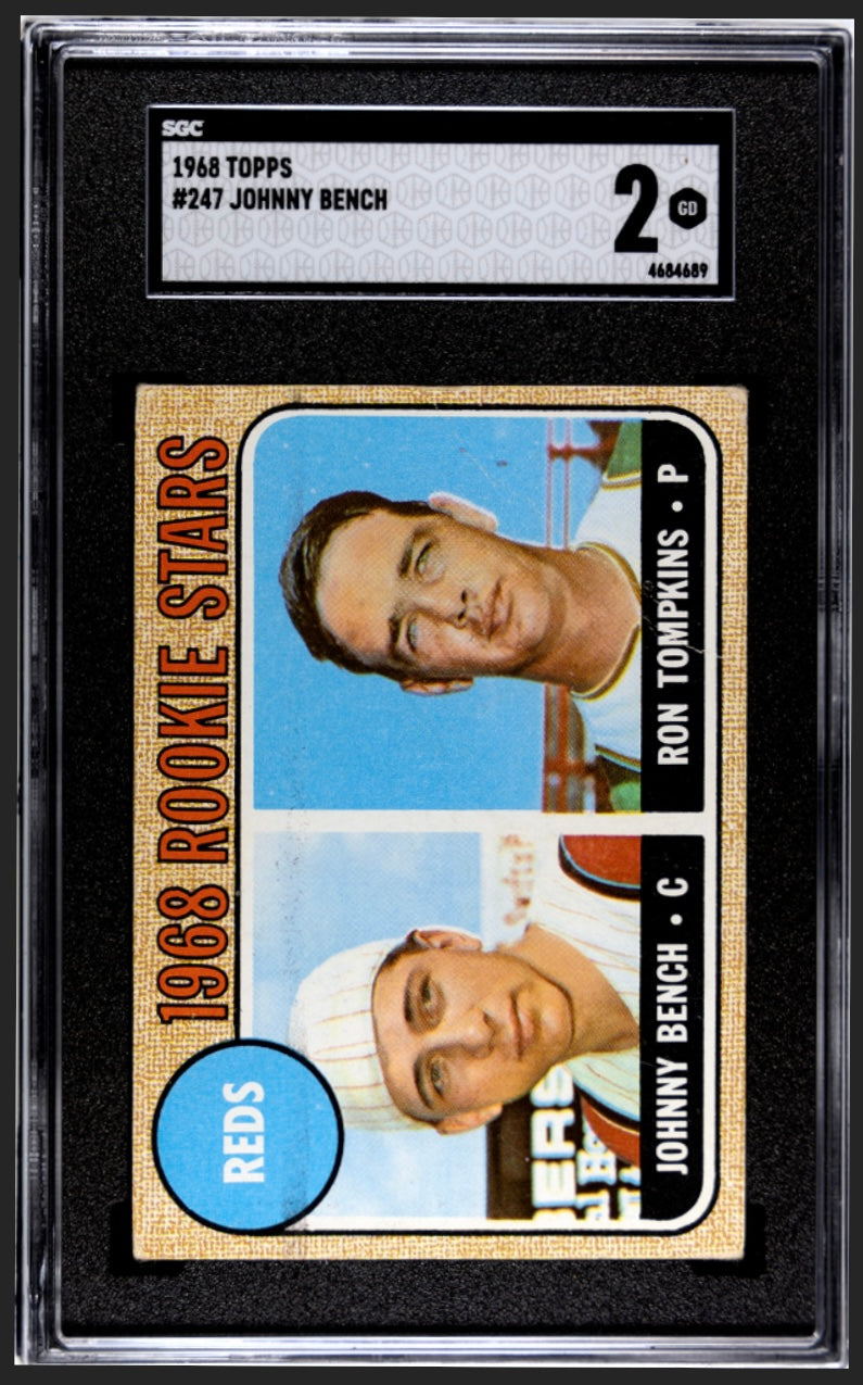 Johnny Bench RC 1968 Topps SGC 2