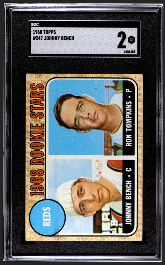 Johnny Bench RC 1968 Topps SGC 2