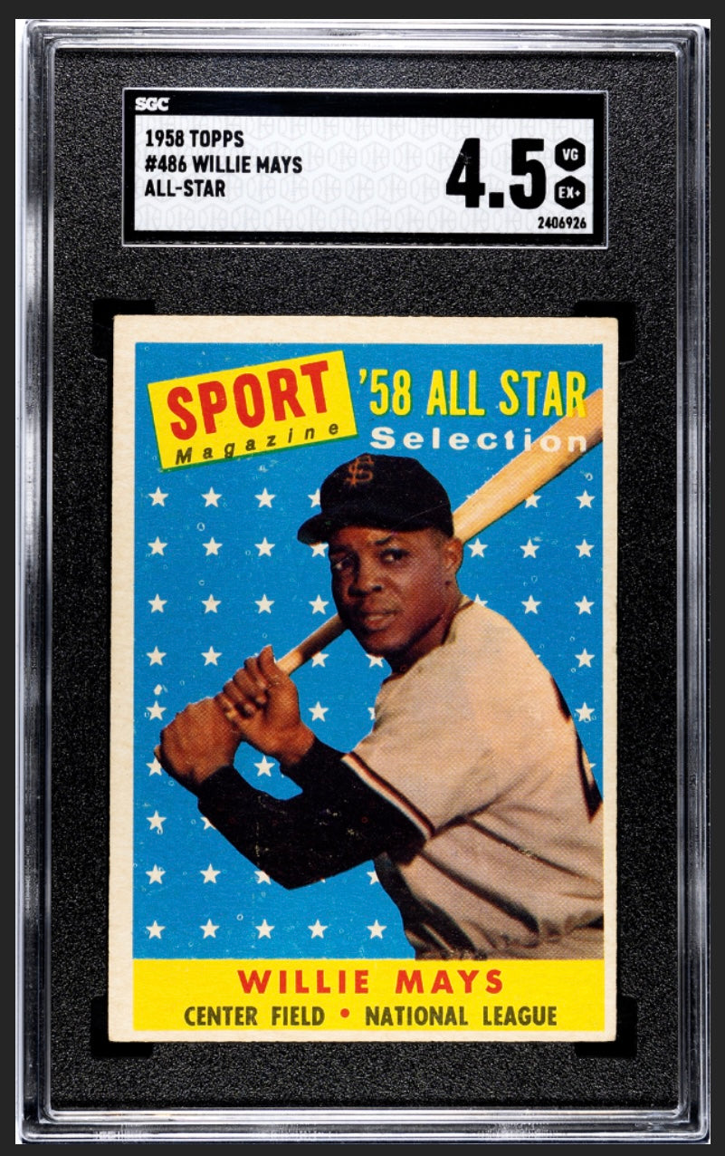 Willie Mays 1958 Topps All Star SGC 4.5