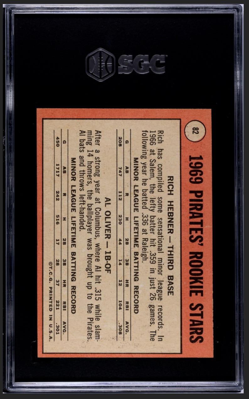 Hebner/Oliver 1969 Topps SGC 7