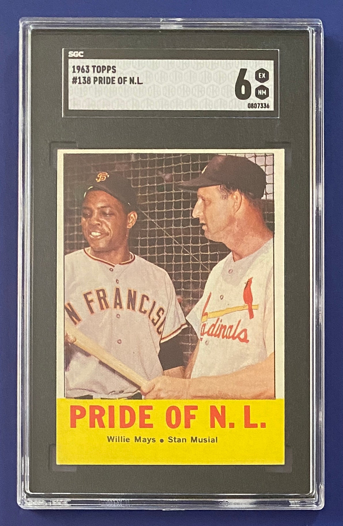 Willie Mays/Stan Musial 1963 Topps NL SGC 6
