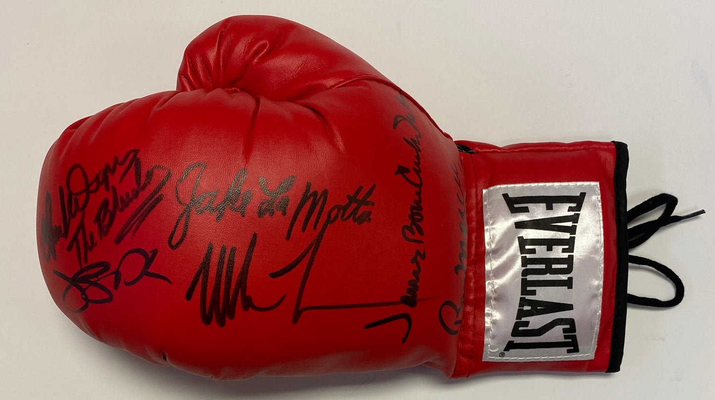 Mike Tyson, Jake LaMotta, James Smith, Ray Mercer, Chuck Wepner, and Buster Douglas Signed Boxing Glove