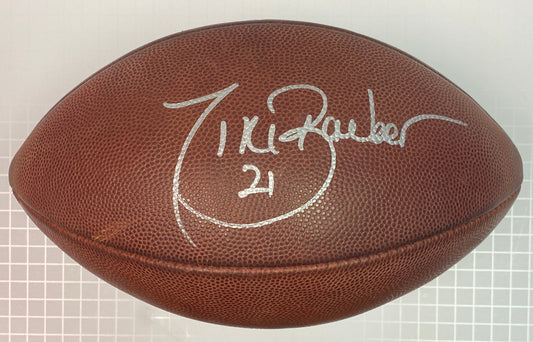 Tiki Barber Signed Football