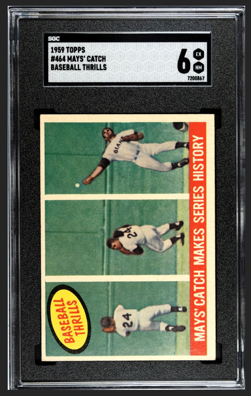 Willie Mays 1959 Topps The Catch SGC 6
