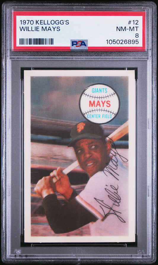 Willie Mays 1970 Kellogg’s PSA 8