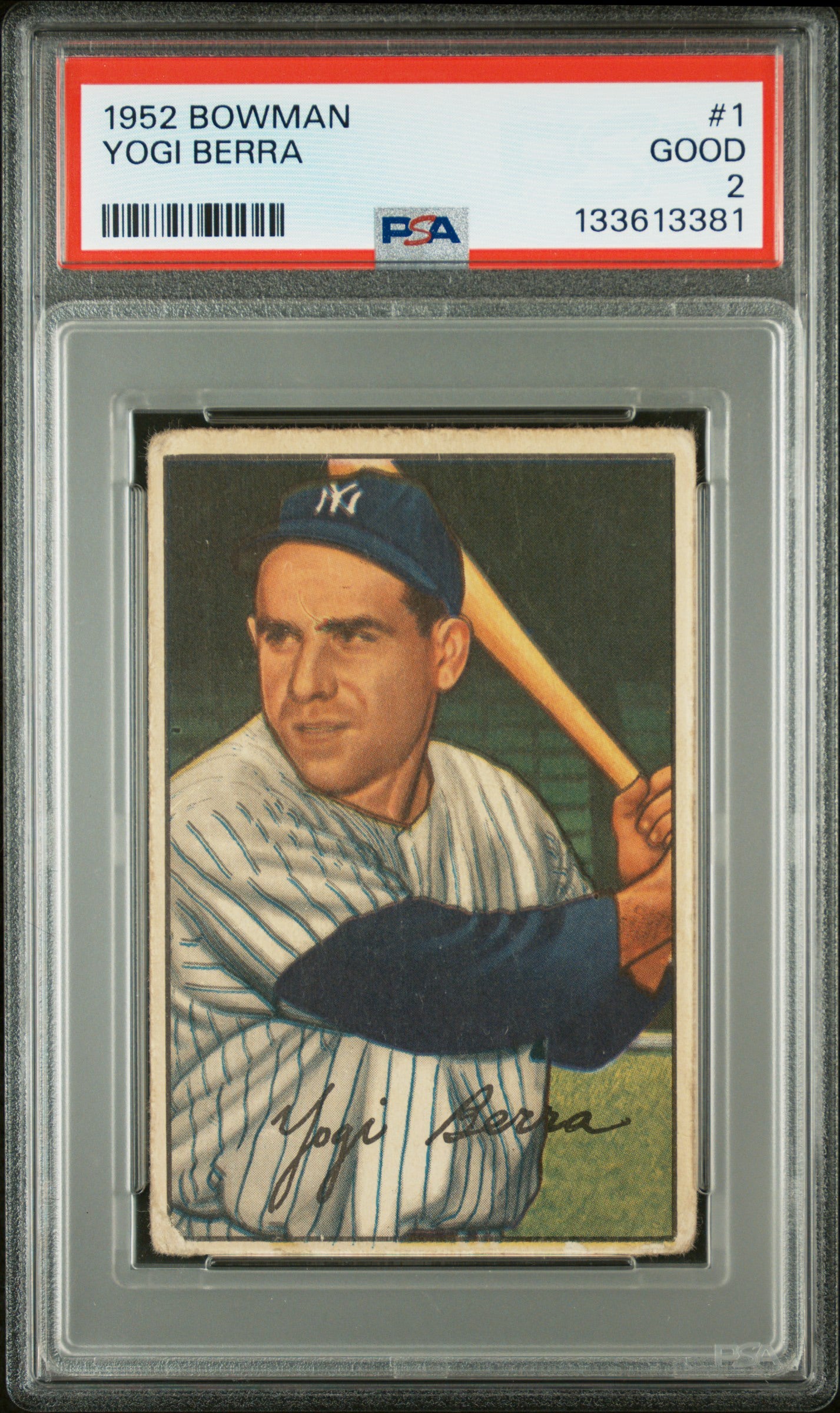 Yogi Berra 1952 Bowman PSA 2