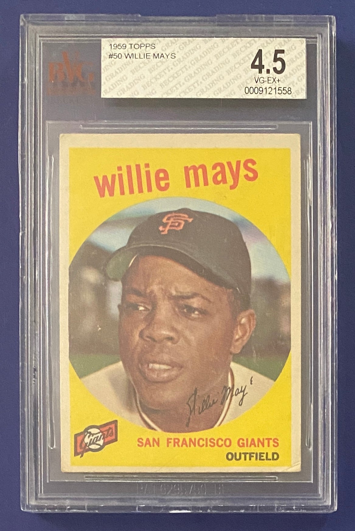 Willie Mays 1959 Topps BVG 4.5