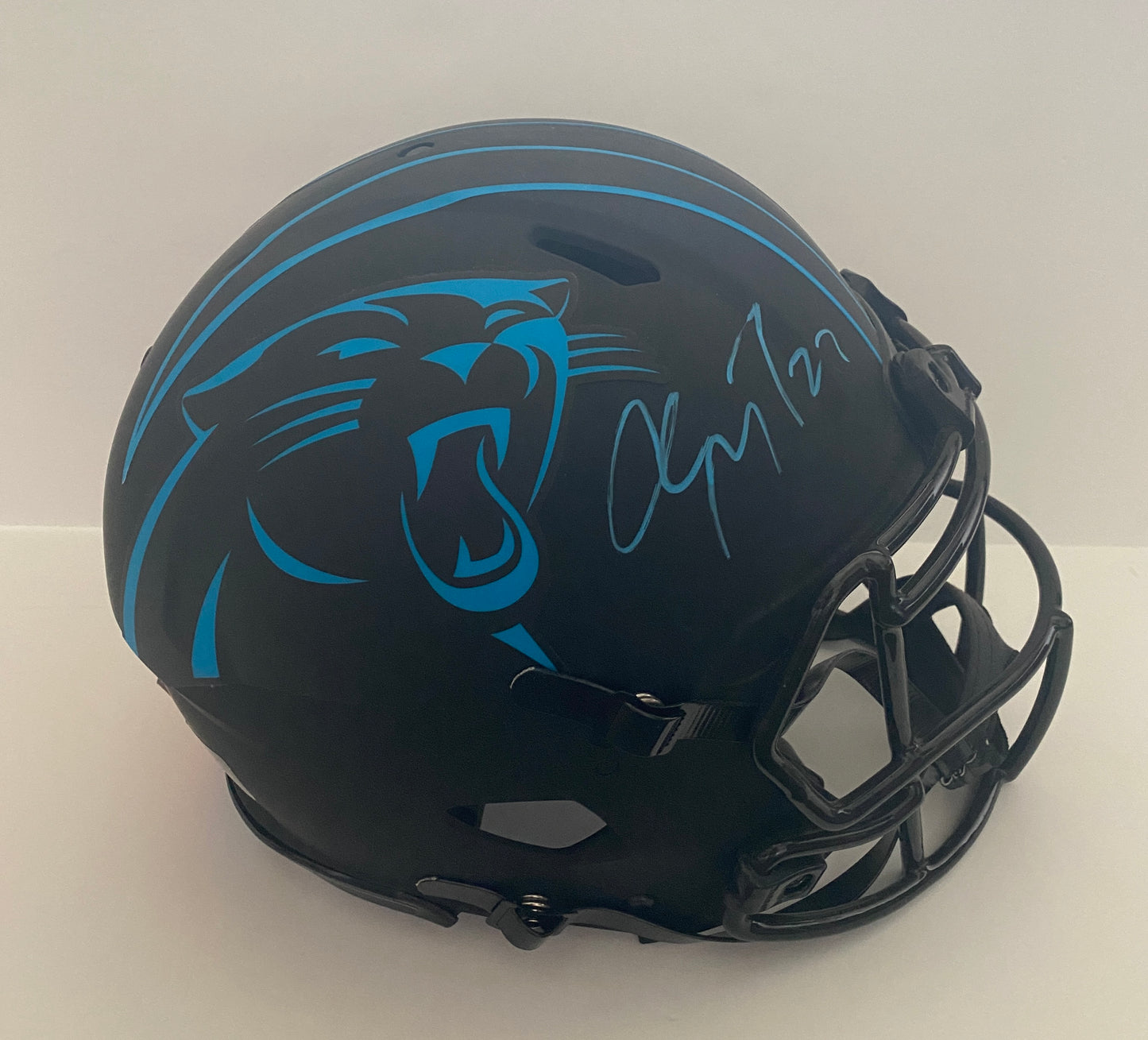 Christian McCaffrey Signed Carolina Panther Helmet