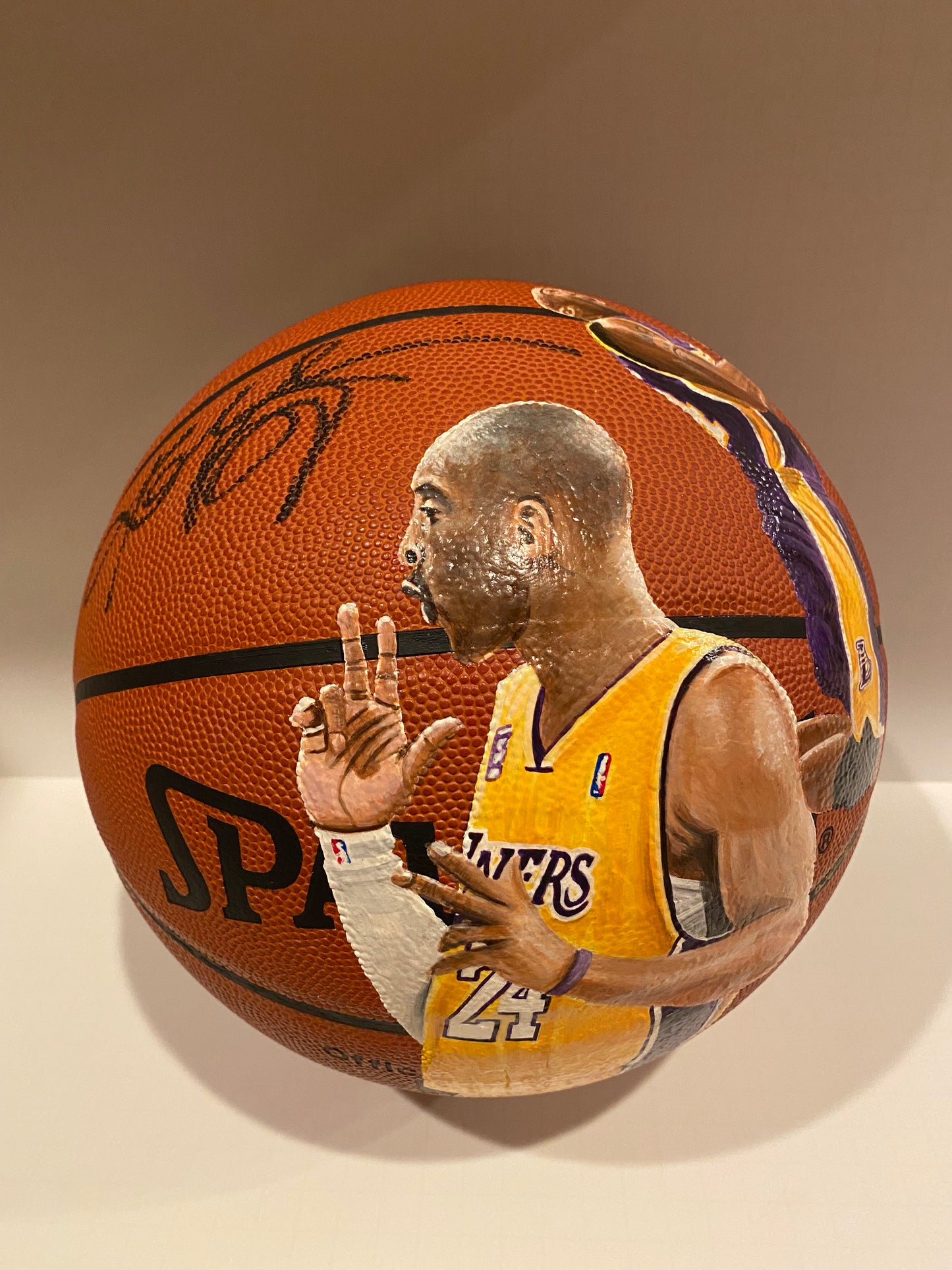 Kobe Bryant Signed Hand Painted By (Only Brushes used) Top Sports Artist Basketball PSA!