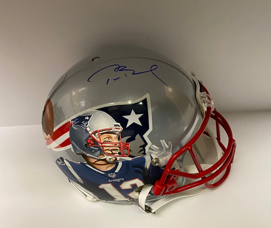 Tom Brady hand painted Authentic FS Helmet 1/1 Tristar Cert