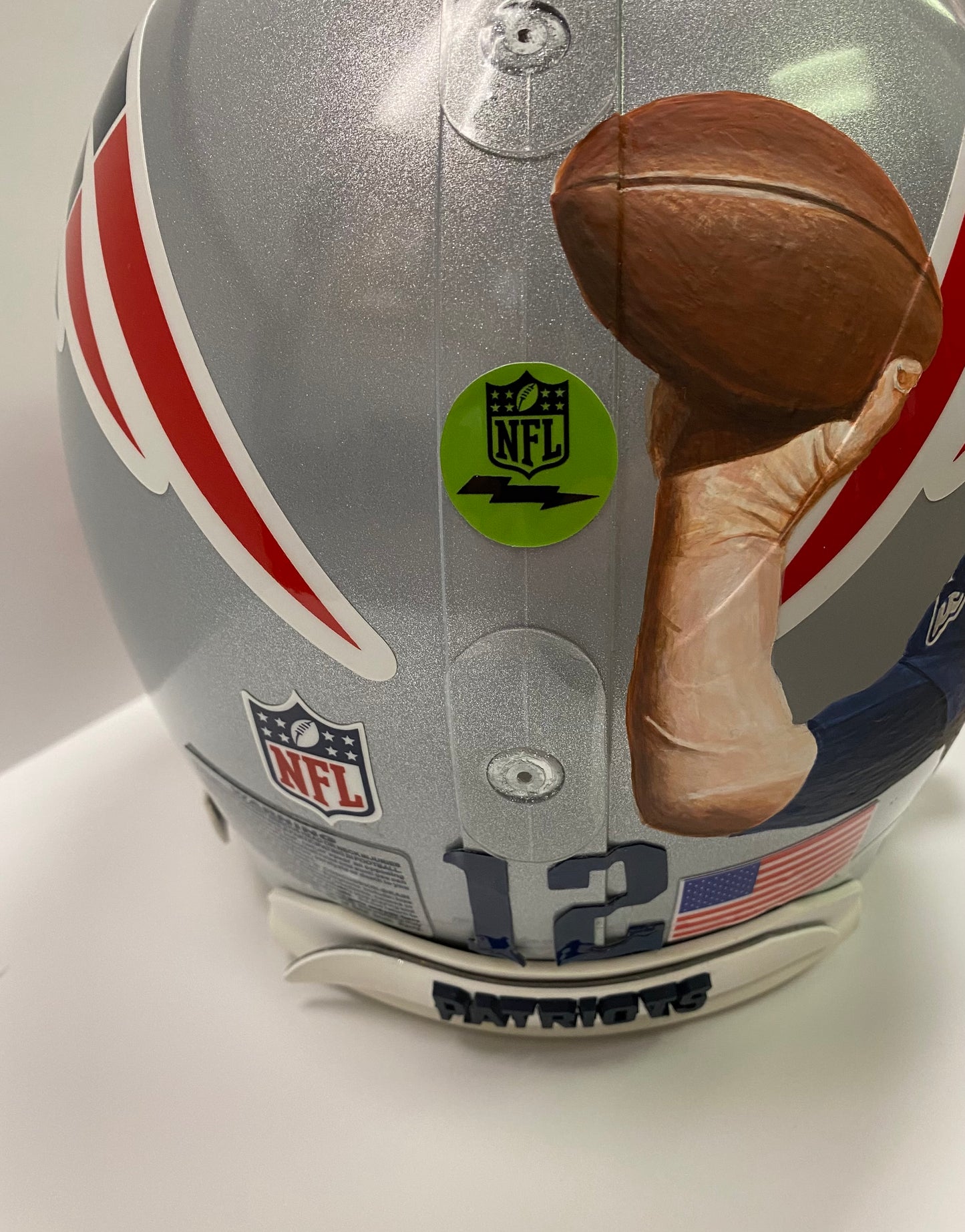 Tom Brady hand painted Authentic FS Helmet 1/1 Tristar Cert