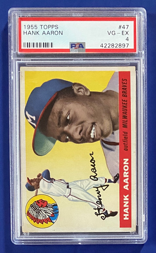 Hank Aaron 1955 Topps PSA 4
