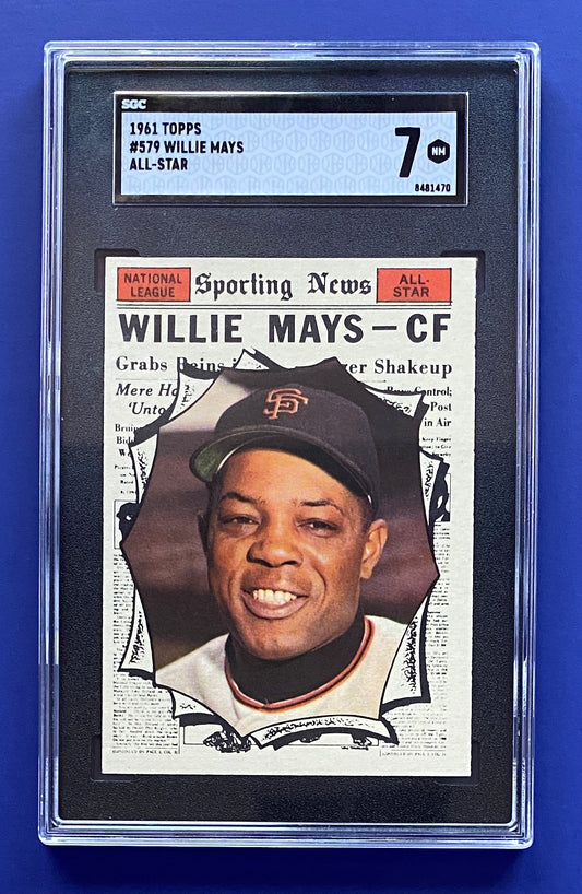 Willie Mays 1961 Topps All Star SGC 7