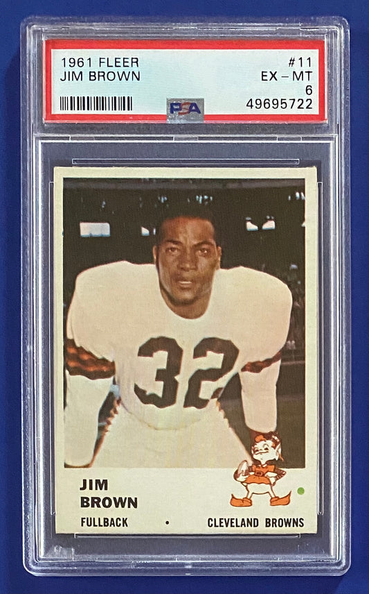 Jim Brown 1961 Fleer PSA 6