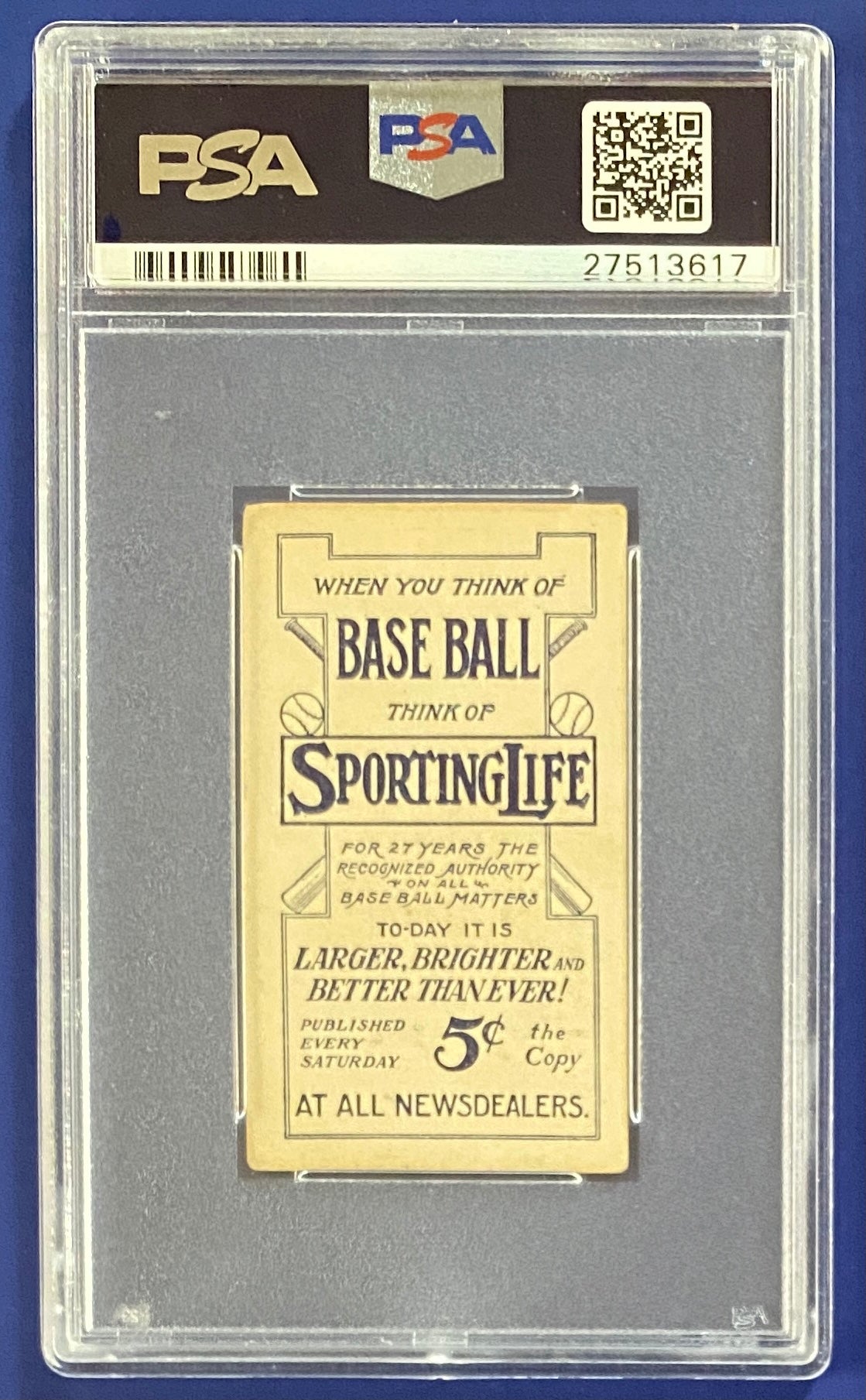 Ty Cobb 1911 M116 Sport. Life Pastel Background PSA 3