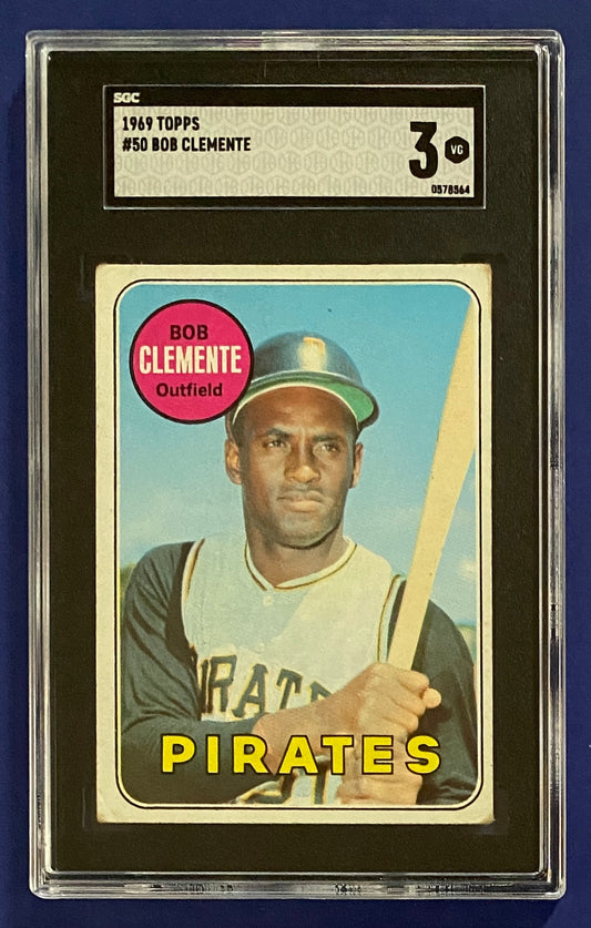 Roberto Clemente 1969 Topps SGC 3