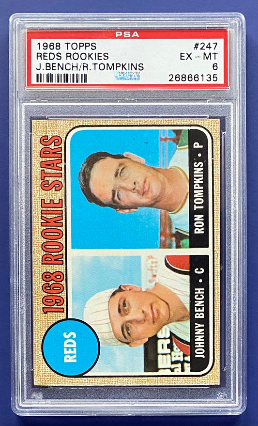 Johnny Bench RC 1968 Topps PSA 6