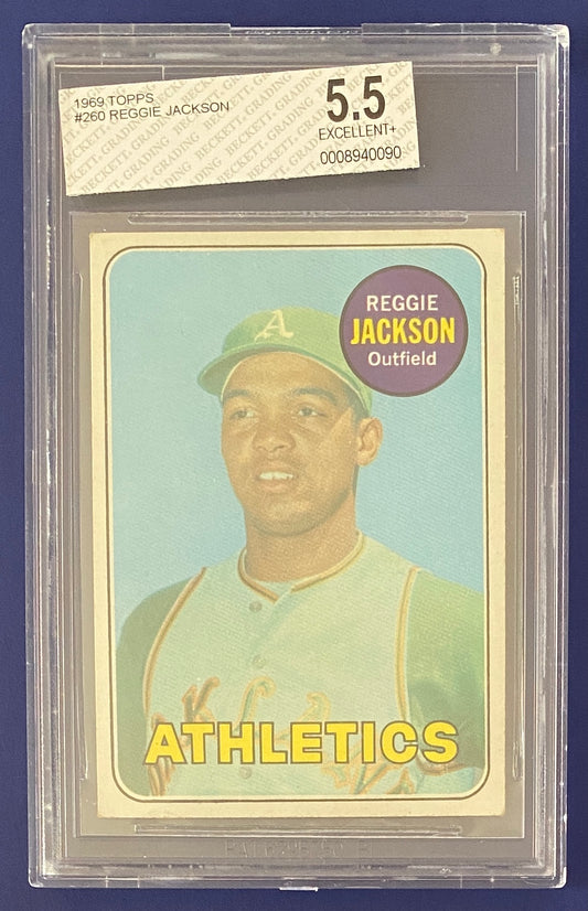 Reggie Jackson RC 1969 Topps BVG 5.5