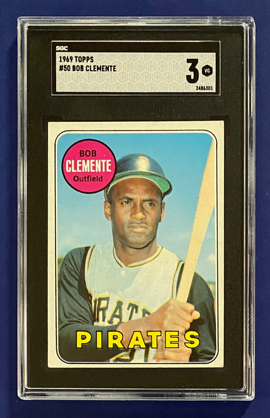 Roberto Clemente 1969 Topps SGC 3