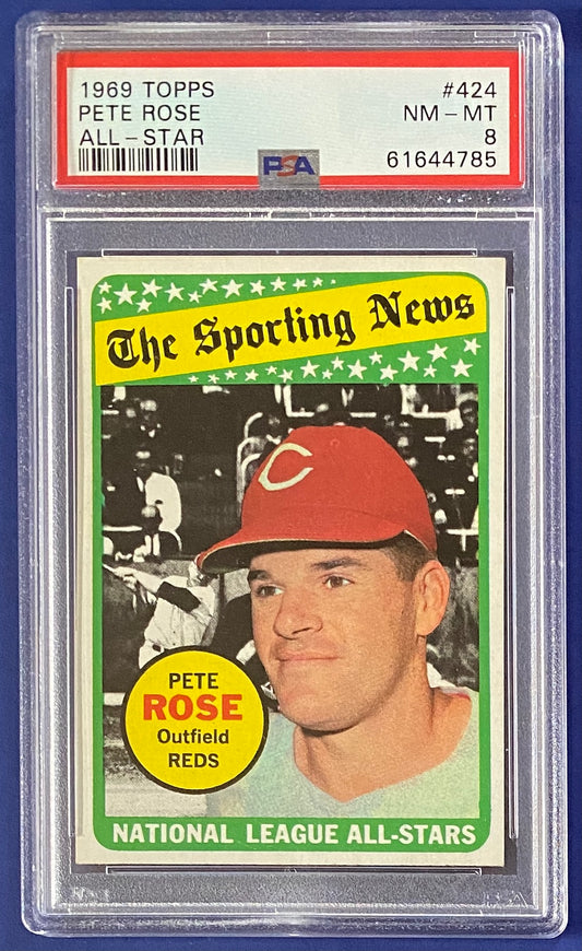 Pete Rose 1969 All-Star Topps PSA 8