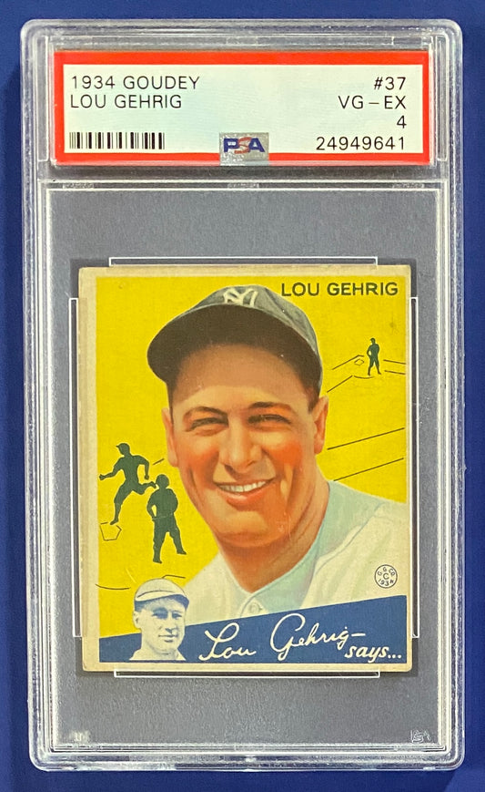 Lou Gehrig 1934 Goudey PSA 4